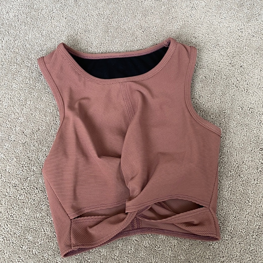 Onzie twist tie crop sports bra